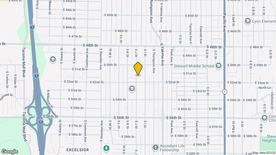 5033 S J St Map and Location Details