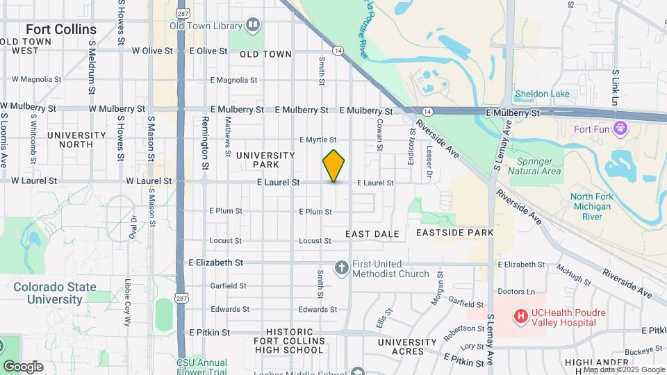 607 E Laurel St Mapa y Detalles de la Ubicación