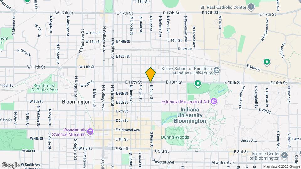 430 E 10th St Map and Location Details