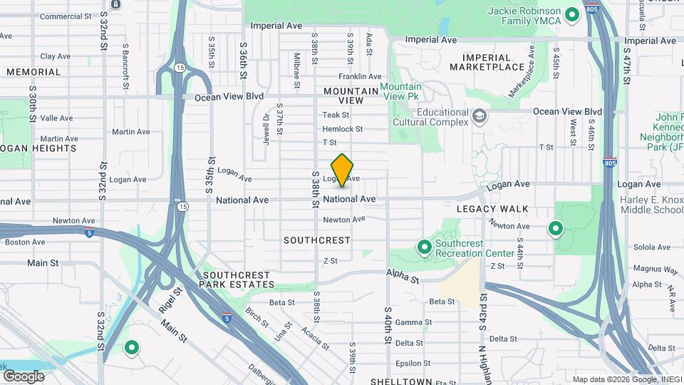 3870 National Ave Mapa y Detalles de la Ubicación