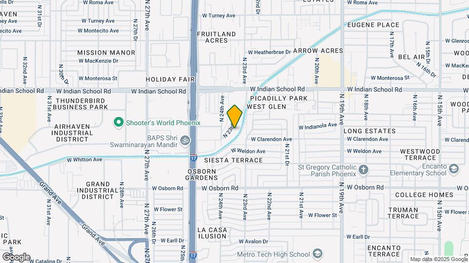 3827-3835 N 23rd Dr Mapa y Detalles de la Ubicación