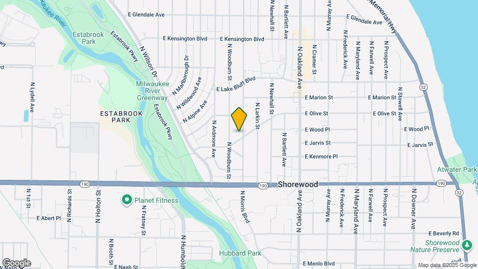 1424 E Olive St Mapa y Detalles de la Ubicación
