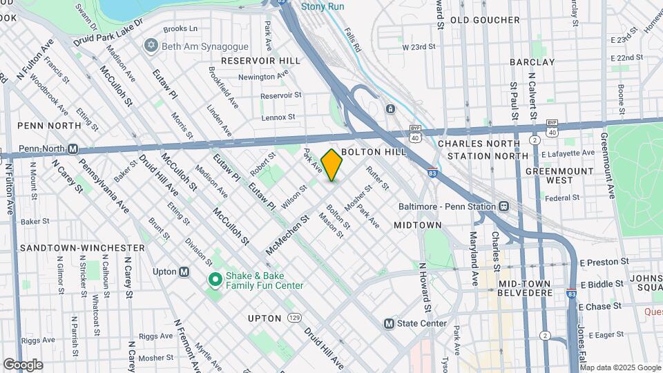 1602 Park Ave Map and Location Details