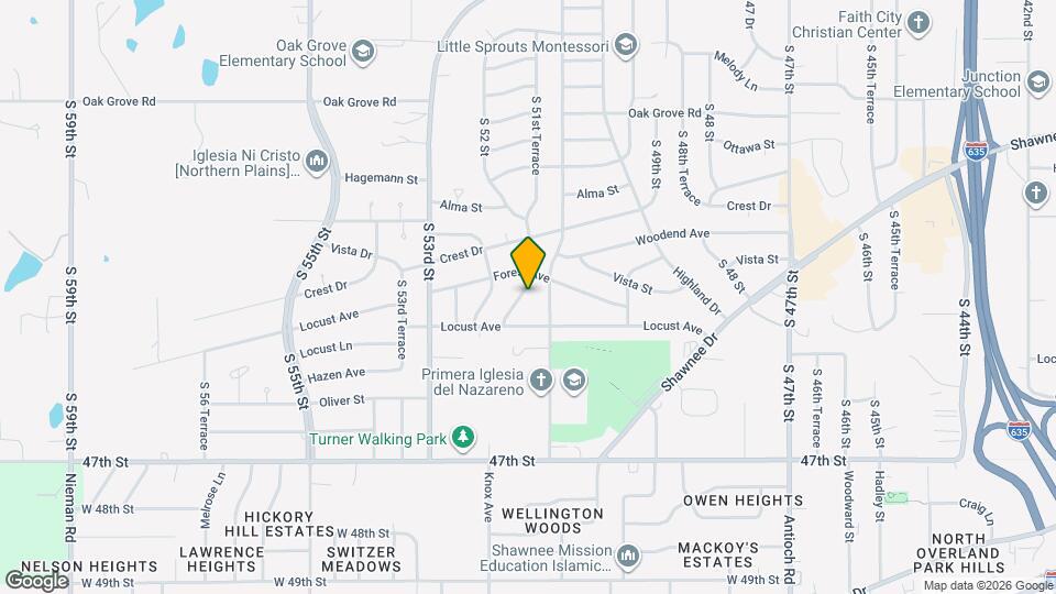 2917 S 51st Terrace Map and Location Details