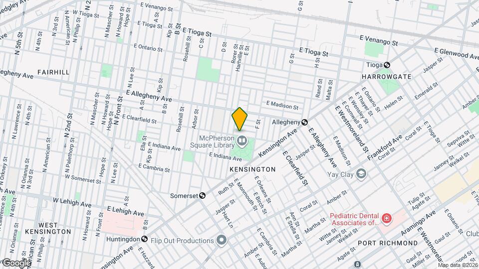 621 E Clearfield St Mapa y Detalles de la Ubicación