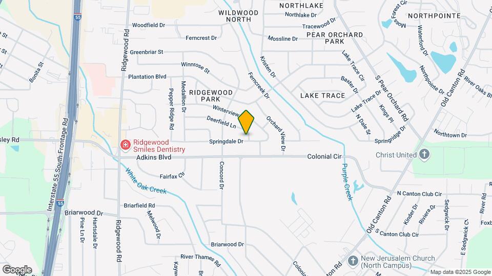 1342 Springdale Dr Map and Location Details