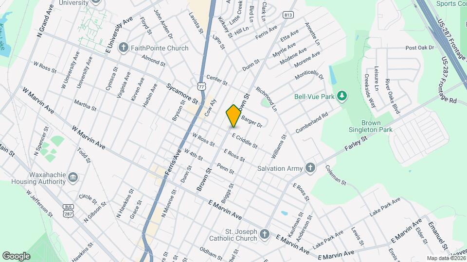 502 Brown St Map and Location Details