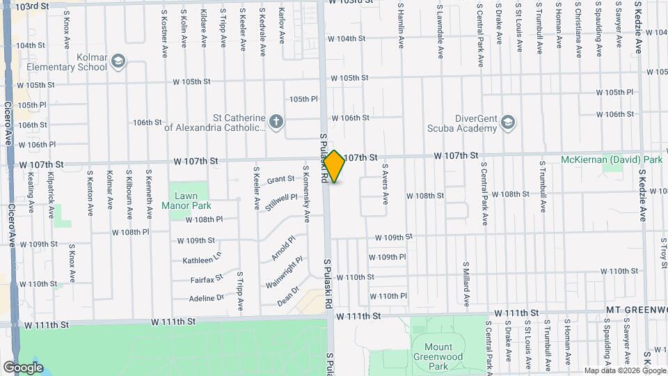 10739 S Pulaski Rd Map and Location Details
