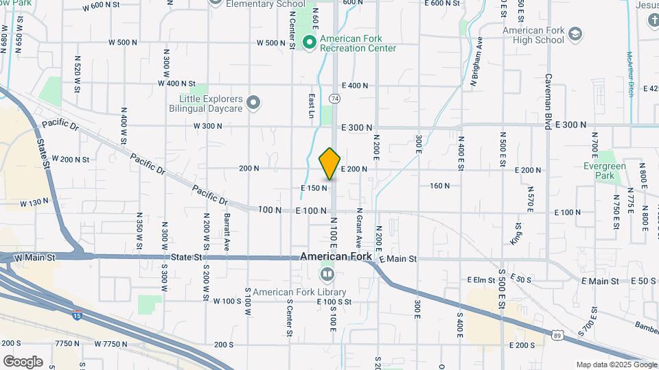 167 N 100 E Map and Location Details