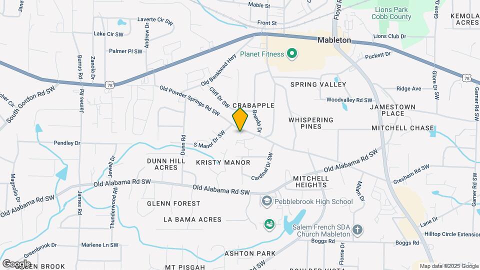 1031 Old Powder Springs Rd SW, Unit Mableton Apartment Map and Location Details