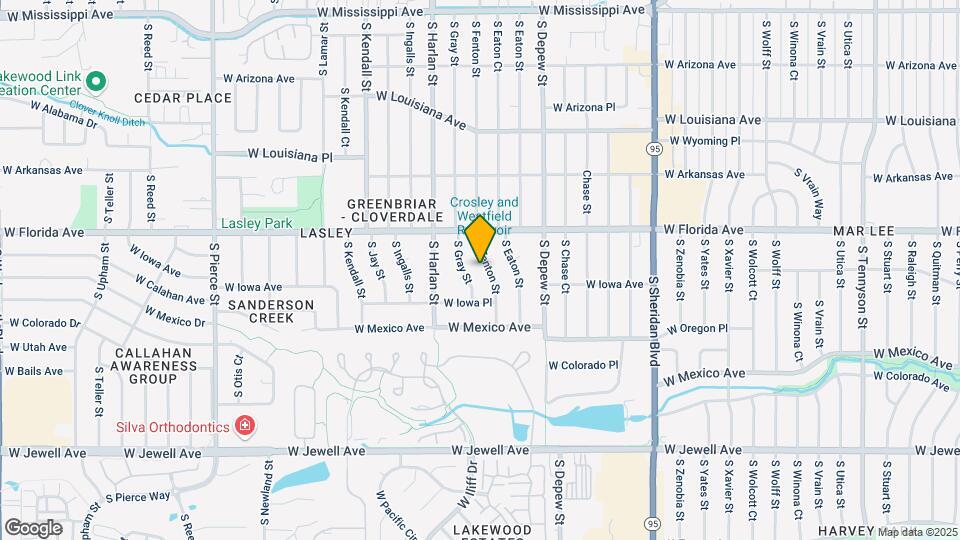 1555 S Fenton St Map and Location Details