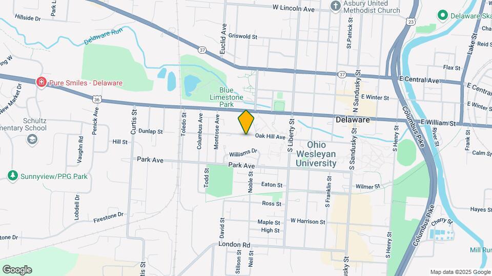 103 Oak Hill Ave Map and Location Details