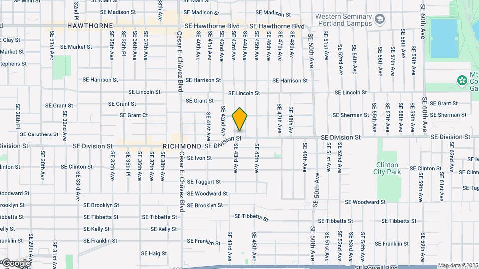 4315 SE Division St-Unit -B Map and Location Details