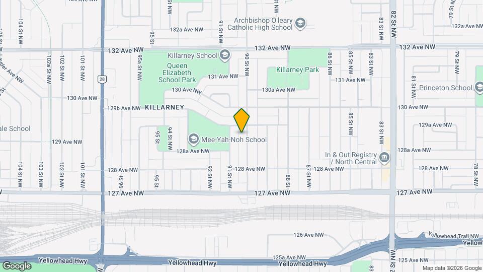 12904-12990 90 St NW Map and Location Details