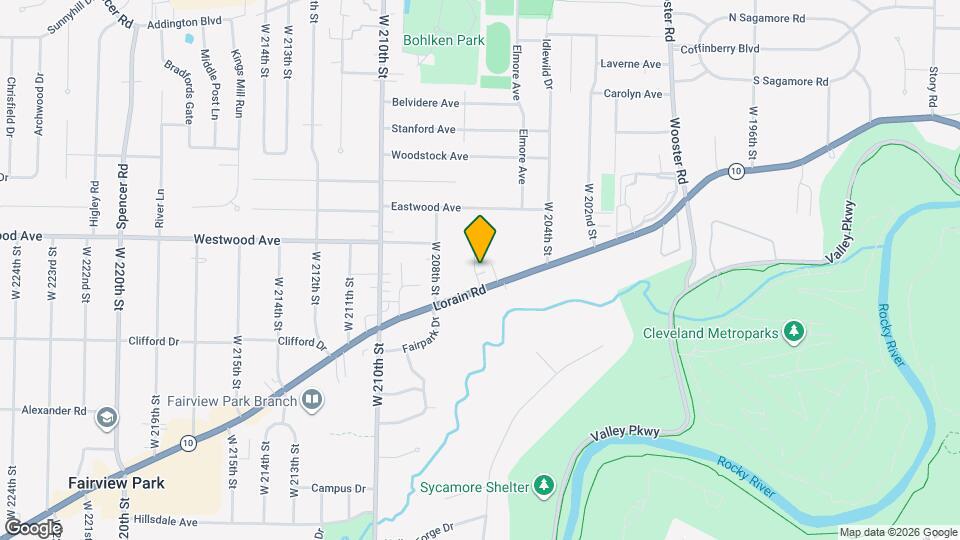 20602 Lorain Rd Map and Location Details