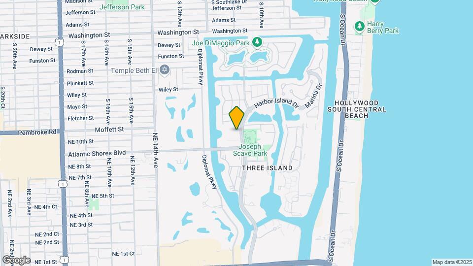 1001 Three Islands Blvd Map and Location Details