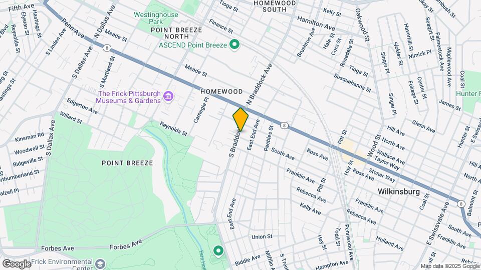 215 S Braddock Ave Mapa y Detalles de la Ubicación