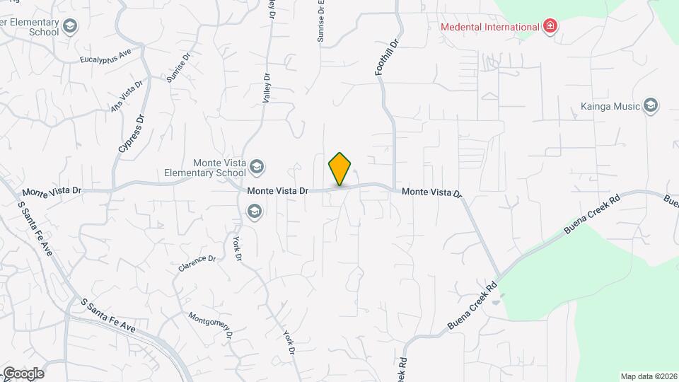 1949 Monte Vista Dr Mapa y Detalles de la Ubicación