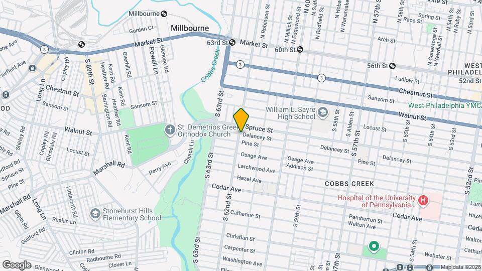 6164 Delancey St Map and Location Details