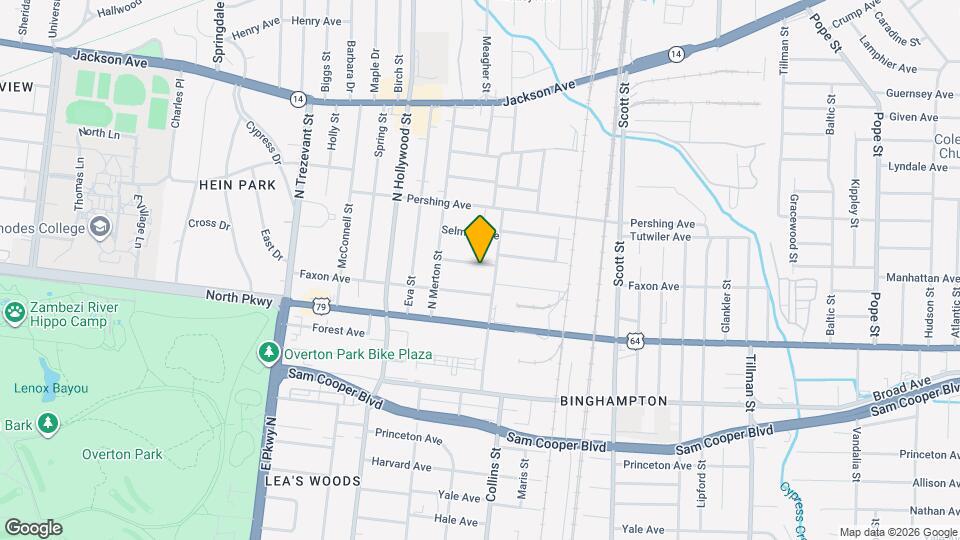 2573 Tutwiler Ave Map and Location Details