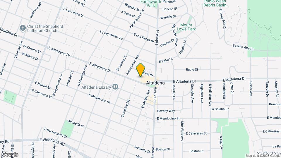 Altadena Townhouse Apartments Mapa y Detalles de la Ubicación