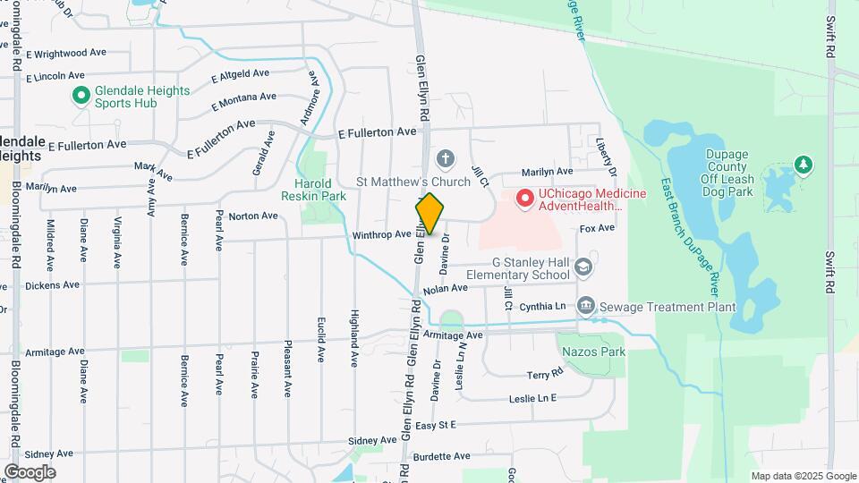 1493 Glen Ellyn Rd Map and Location Details