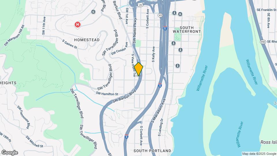 21-47 SW Bancroft St Mapa y Detalles de la Ubicación