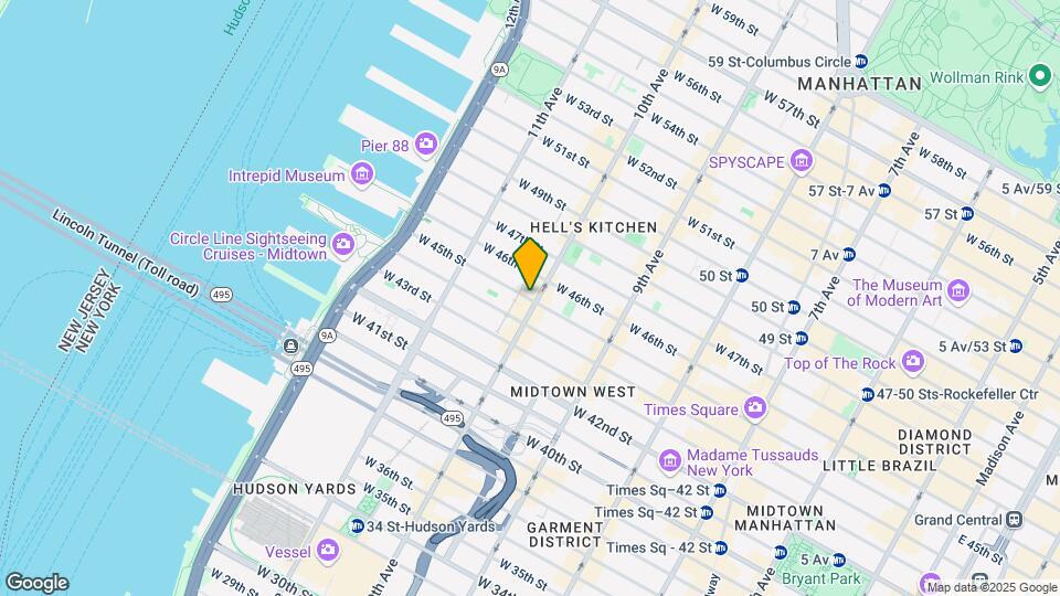 503 W 45th St Map and Location Details