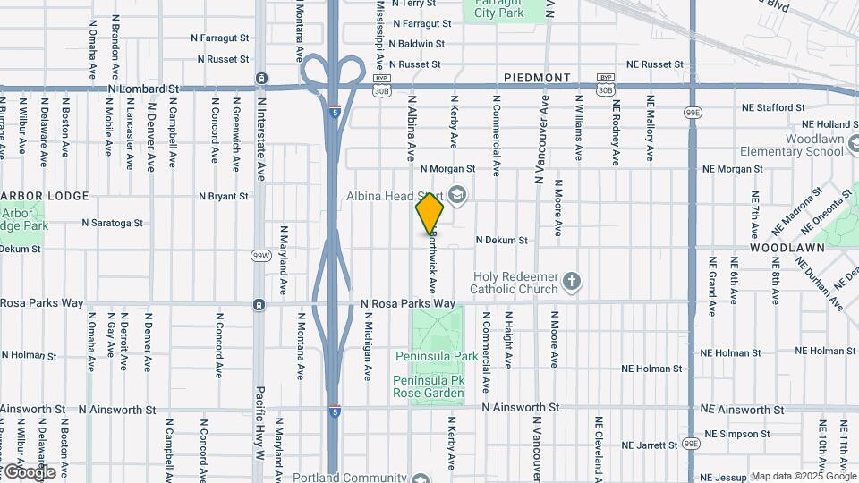 6801 N Borthwick Ave Map and Location Details
