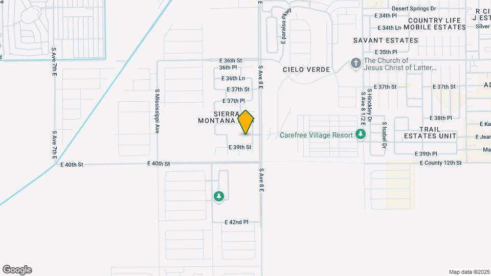 7953 E 38th Ln Map and Location Details