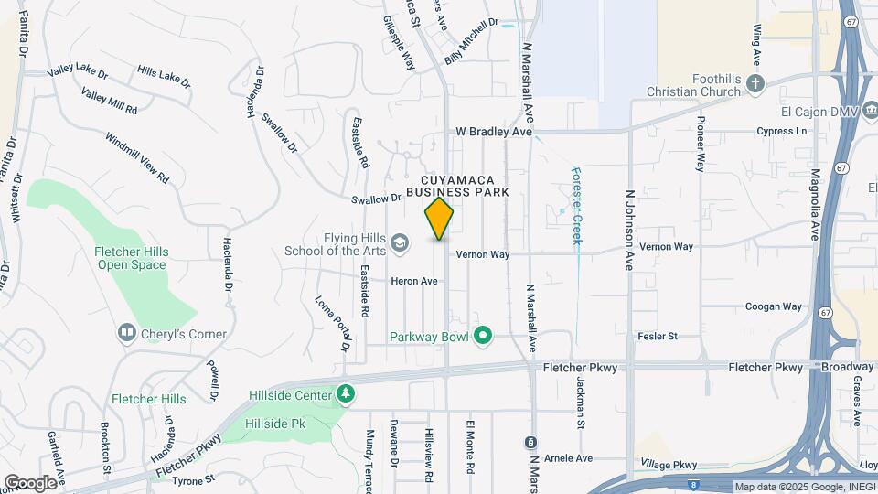 1276 Cuyamaca St Mapa y Detalles de la Ubicación