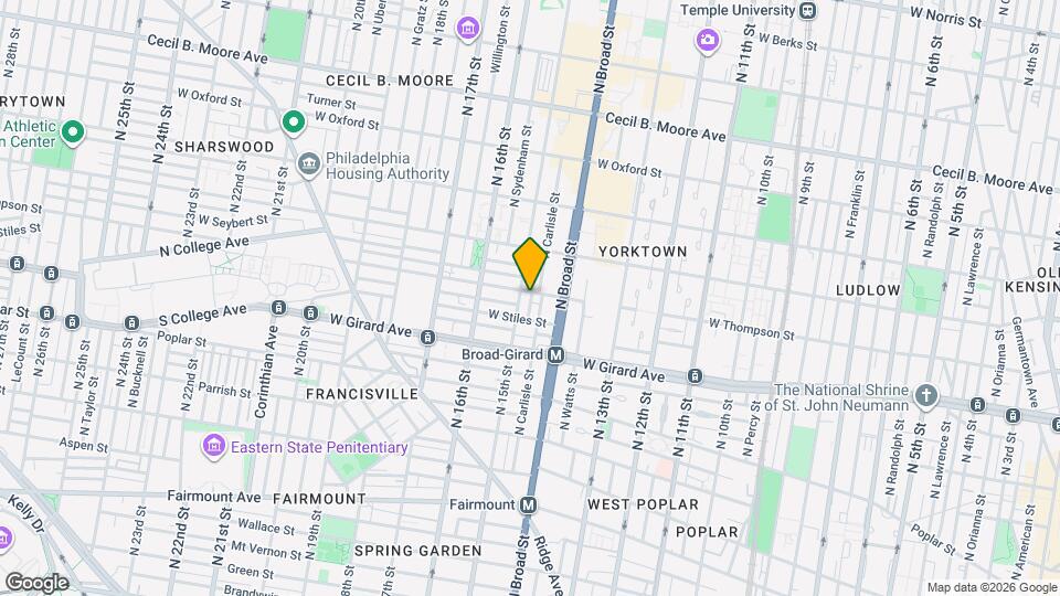 1254 N Burns St Map and Location Details