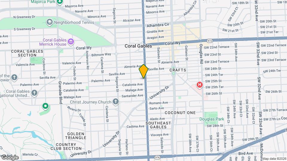 2922 S Le Jeune Rd Map and Location Details