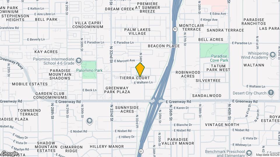 15614 N 34th St Mapa y Detalles de la Ubicación