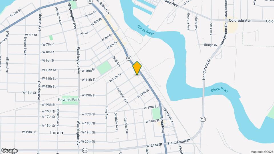 203 1/2 W 13th St Map and Location Details