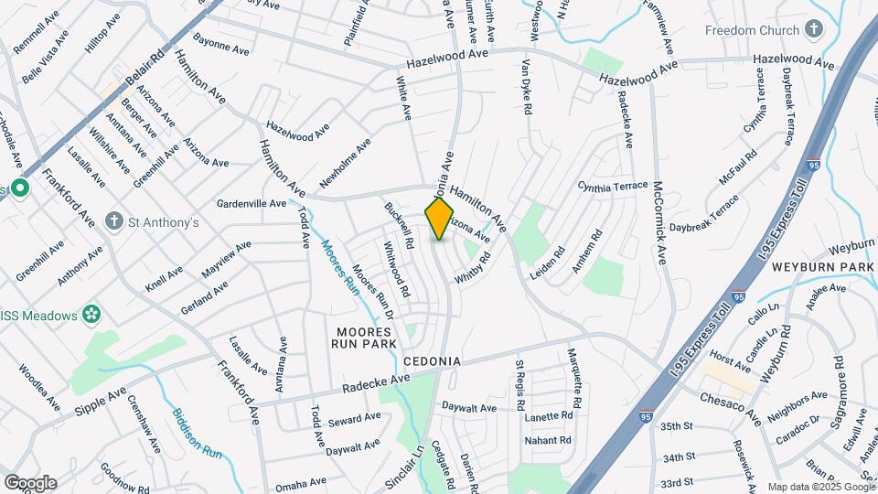 5543 Cedonia Ave Map and Location Details