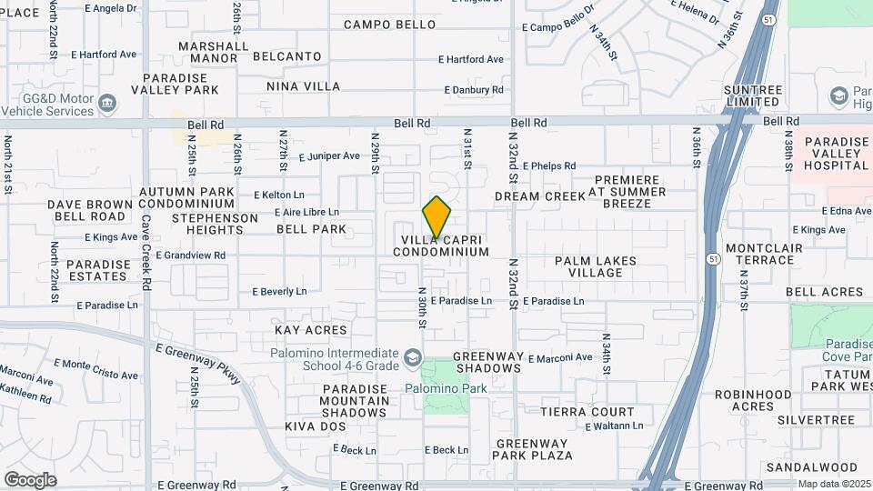 Villa Capri Apartments Map and Location Details