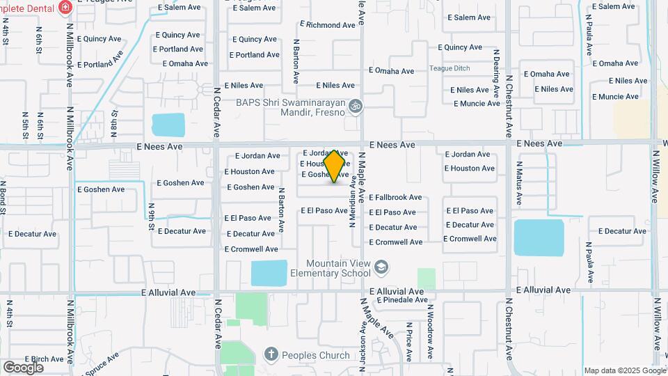 1839 E Frederick Ave Map and Location Details