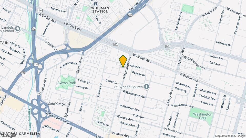 151 S Bernardo Ave Map and Location Details