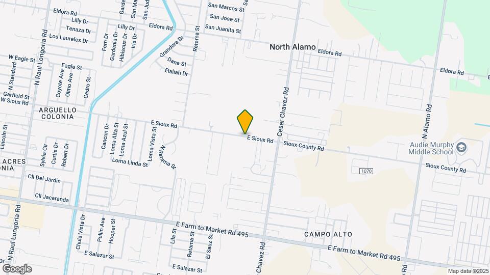 1709 E Sioux Rd Map and Location Details