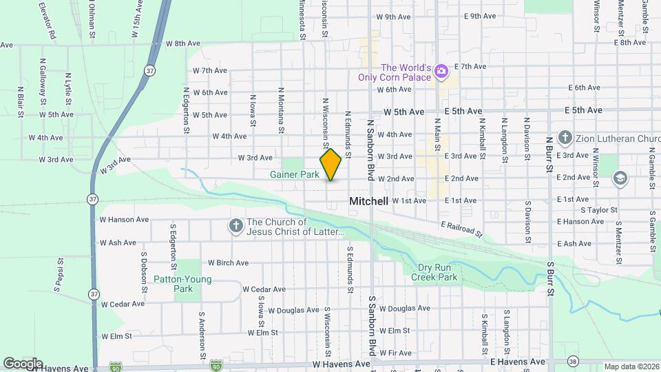 523 W 2nd Ave Map and Location Details