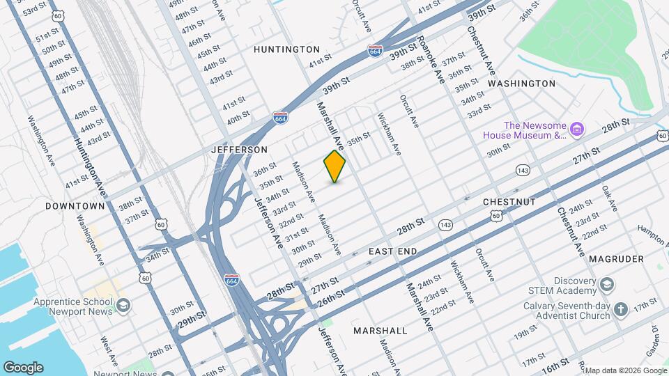 734 33rd St Map and Location Details