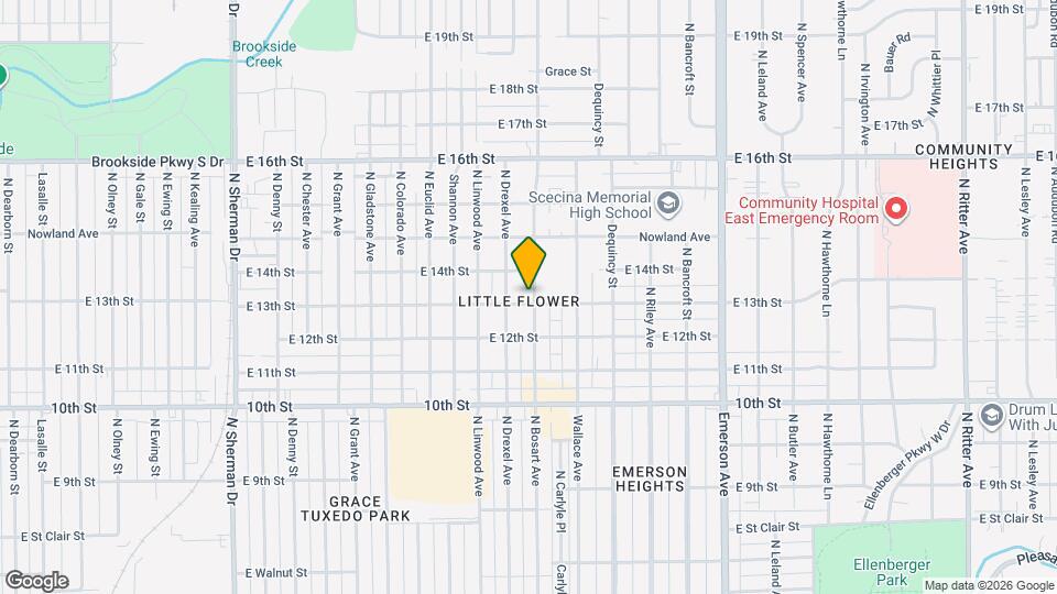 1306 N Bosart Ave Mapa y Detalles de la Ubicación