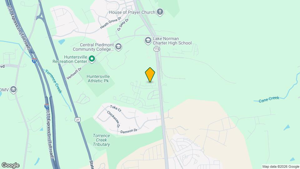 Hamlet Huntersville - Homes & Townhomes for Rent Map and Location Details