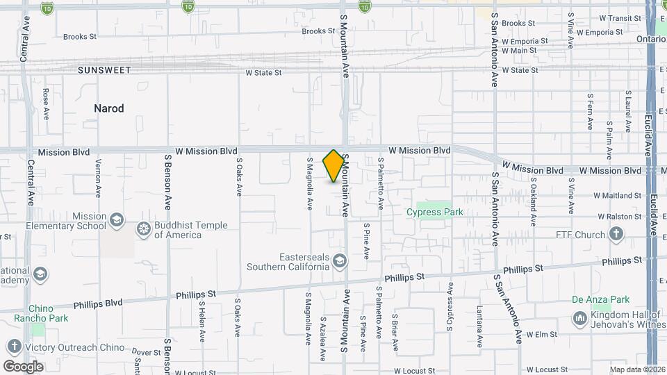 906 S Mountain Ave, Unit apt a Mapa y Detalles de la Ubicación