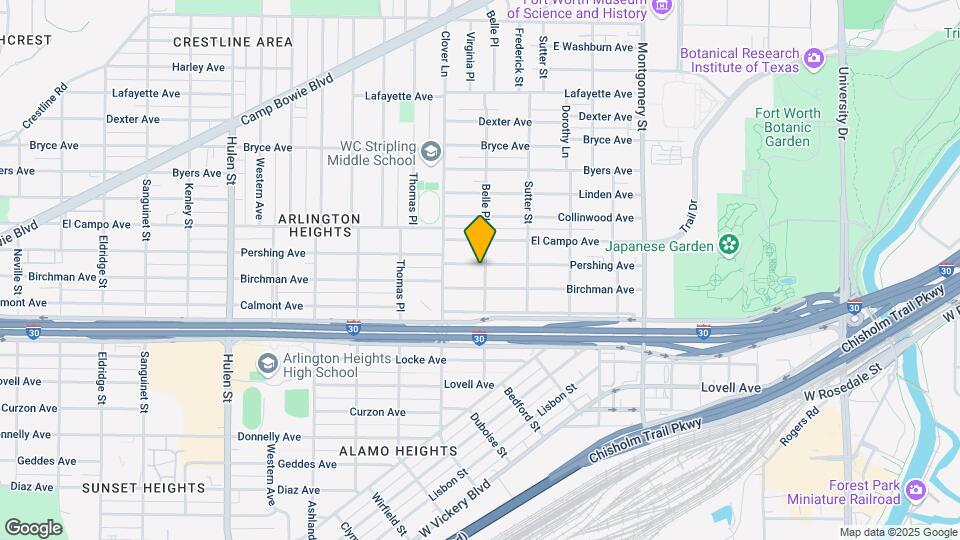4001 Pershing Ave Map and Location Details