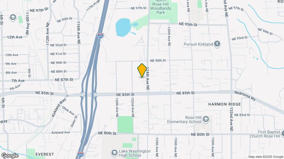 12316 NE 86th Way Map and Location Details