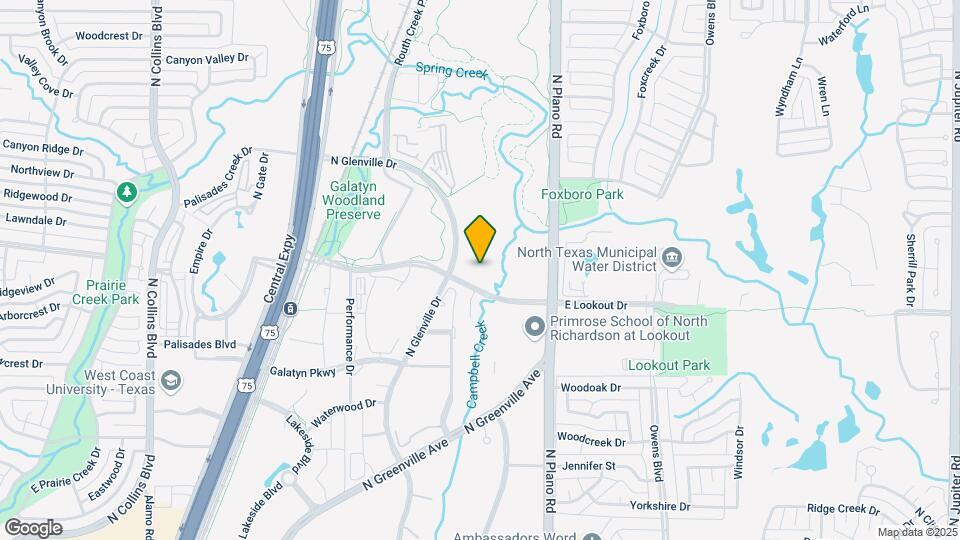 2500 N Glenville Dr Mapa y Detalles de la Ubicación