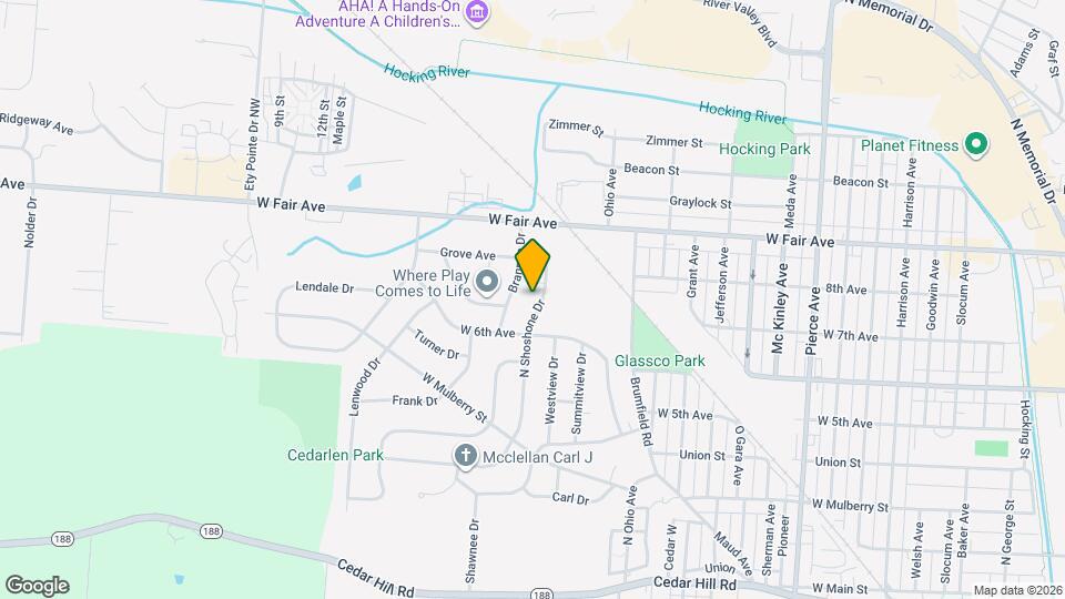 633 N Shoshone Dr Map and Location Details