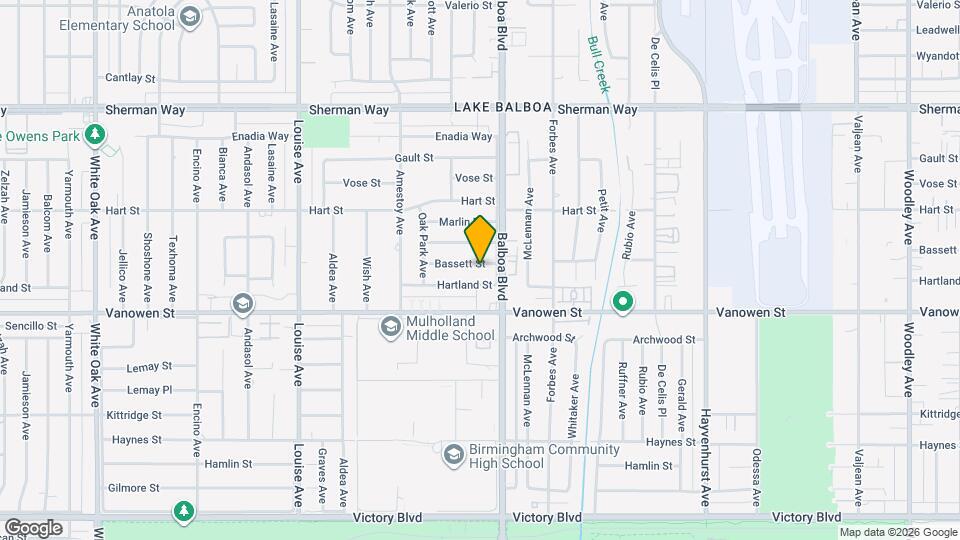 16918 Bassett St Map and Location Details